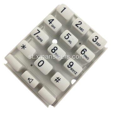 Konopo e Tloaelehileng ea Elastomer SilkScreen Rubber Keyboard Backlit